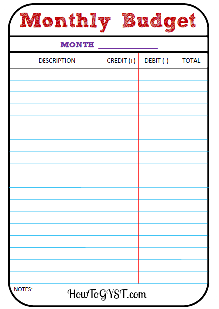 how to budget my money worksheet