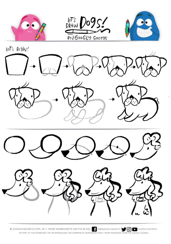 How to Draw Dogs - Googly Gooeys