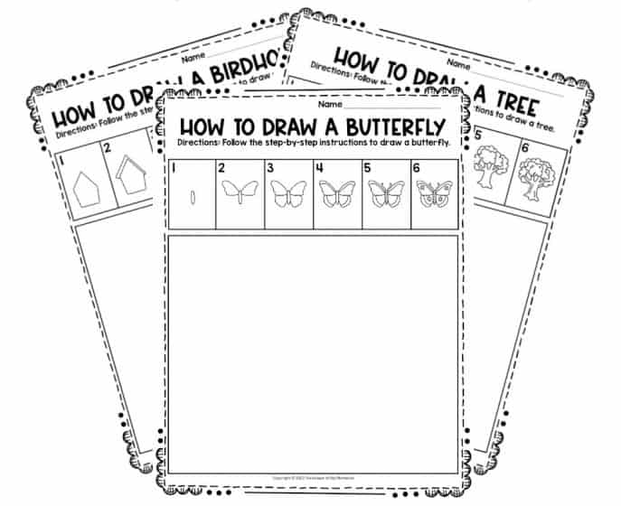 Free Printable Spring Drawing Worksheets - The Keeper of the Memories