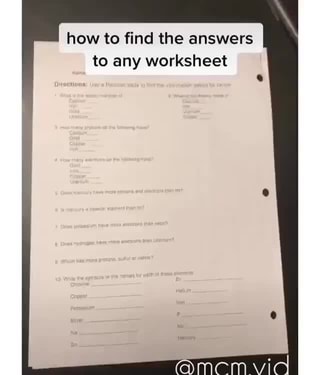 How to find the answers to any worksheet - iFunny