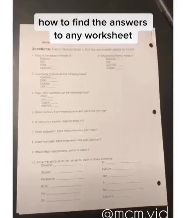 how to find worksheet answers online
