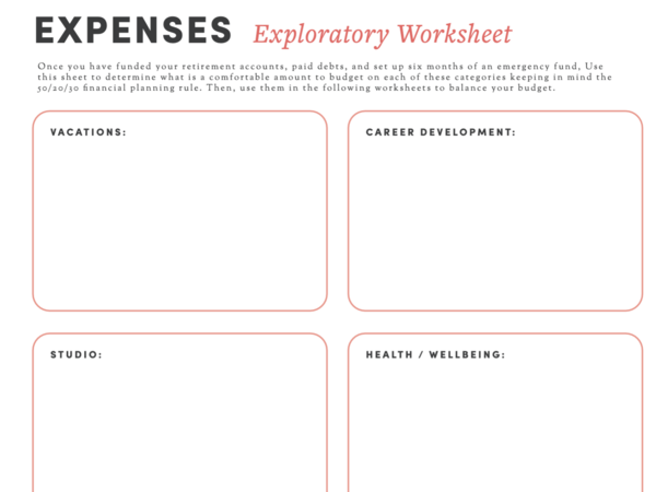 how to set up a budget worksheet