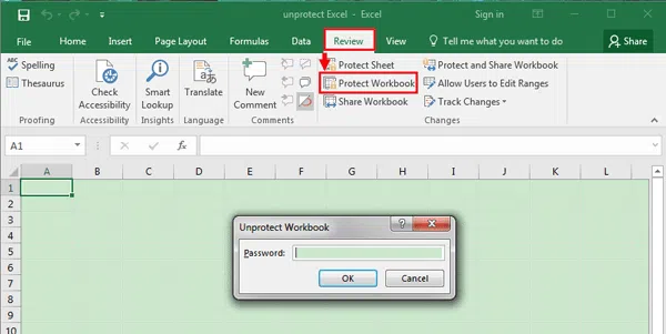 how to unprotect excel worksheet