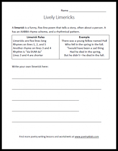 How to Write a Limerick - Kenn Nesbitts Poetry4kids.com