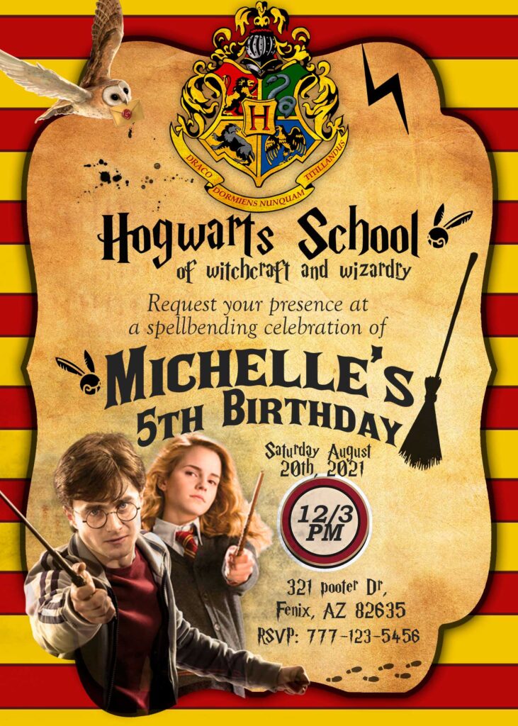 Harry Potter Sorting Hat Birthday Party Printable Invitation ...