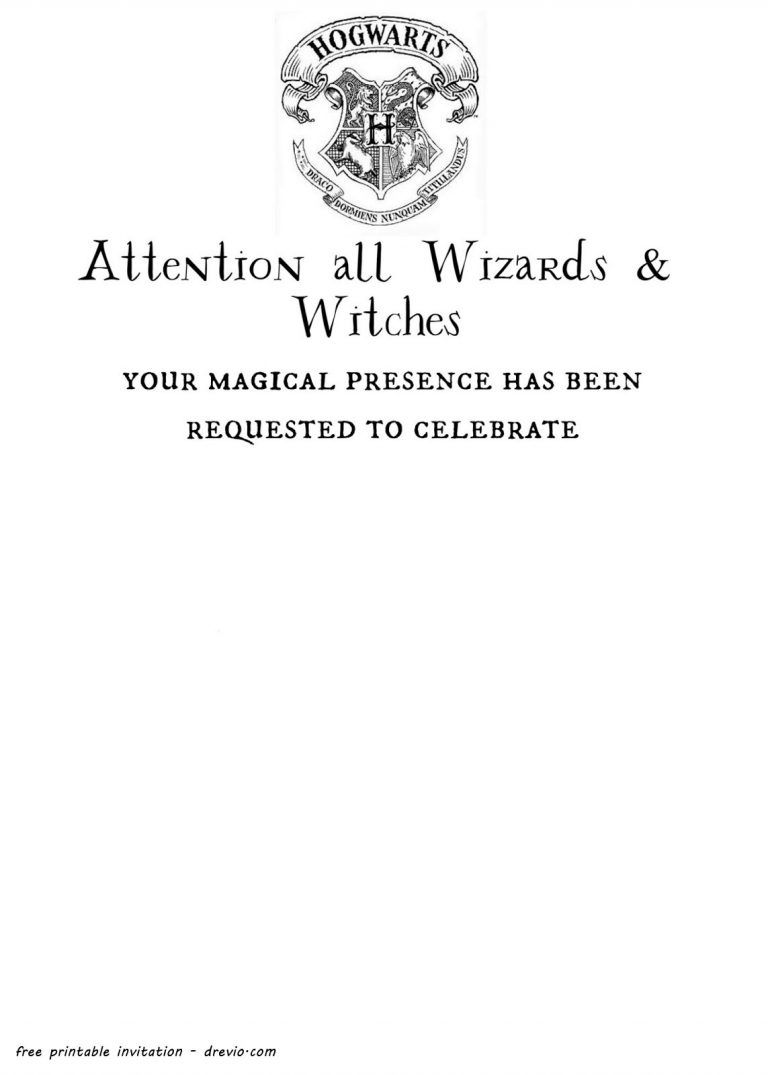 Harry Potter Birthday Invitations Printable - Updated!