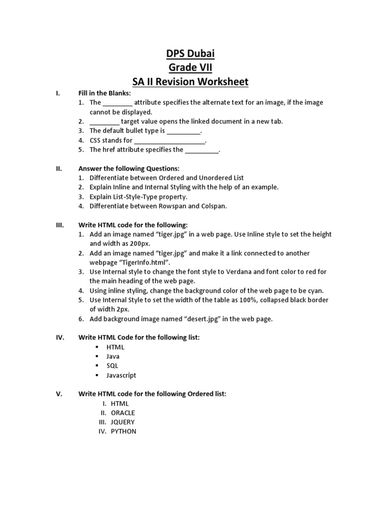 CBSE Class 12 Informatics Practices Html Lists Tables And Forms ...