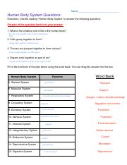 KaNiya Carrecter - Body-Systems-Worksheet-.pdf - Name Human Body ...