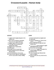 Parts of Body interactive worksheet for Grade 5  