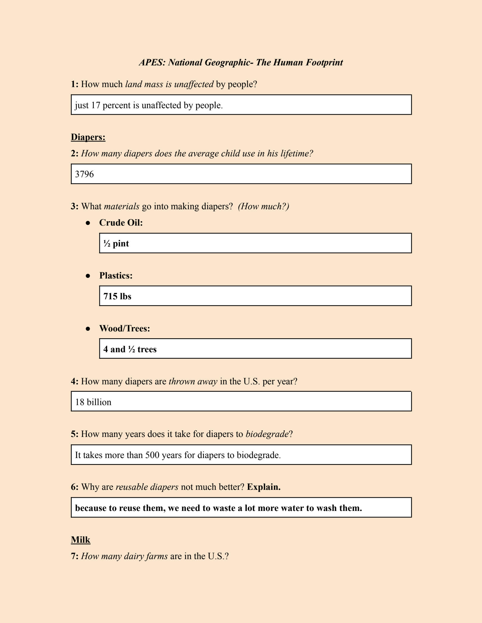 SOLUTION: Copy of human footprint video questions - Studypool