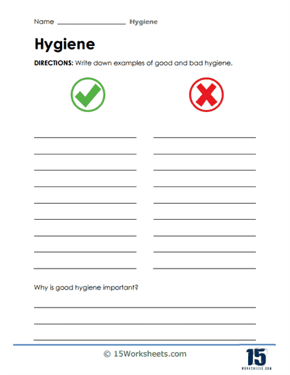 Personal Hygiene Worksheets - 15 Worksheets Library