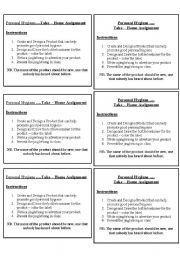 hygiene worksheet for adults