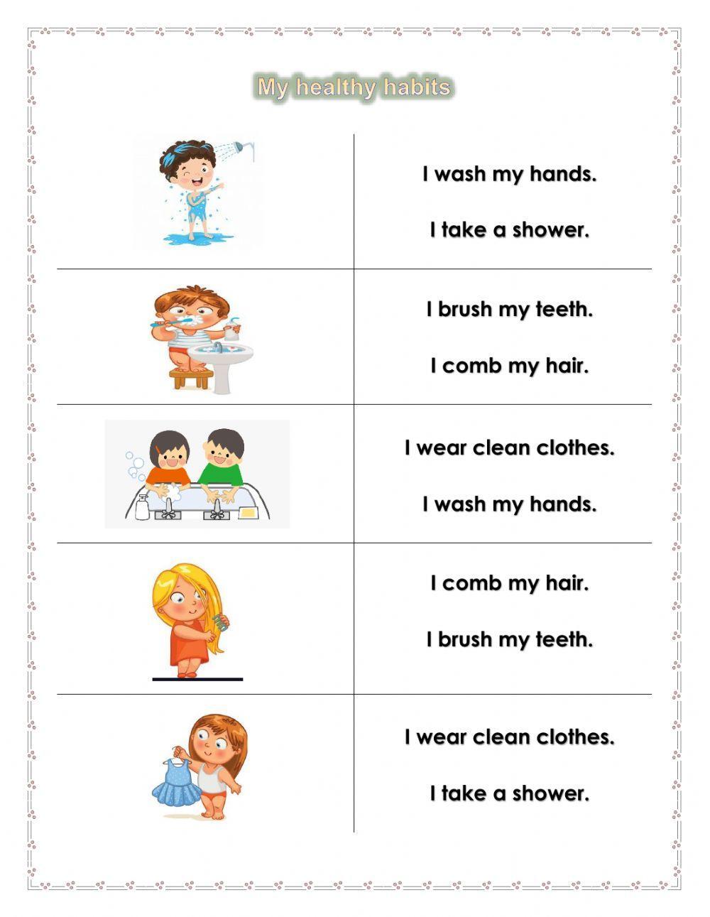 Personal Hygiene online worksheet  
