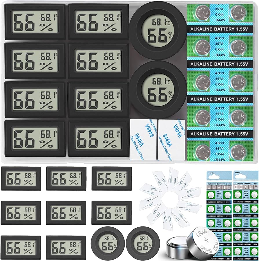 Vaikby Mini Digital Thermometer Hygrometer innen 10 Stück, raumthermometer  zimmerthermometer temperatur und luftfeuchtigkeitsmesser, Großes ...