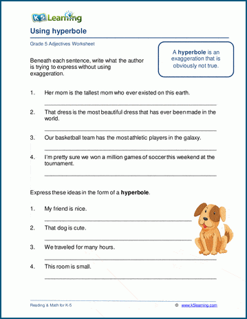 Hyperbole worksheets | Worsheets library