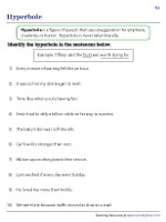 Hyperbole Worksheets