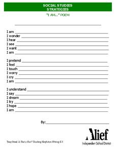 i am poem worksheet