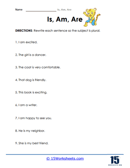 Is, Am, Are Worksheets - 15 Worksheets Library