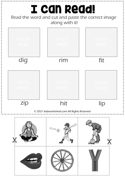 i can read worksheet