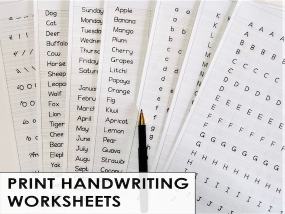 i handwriting worksheet