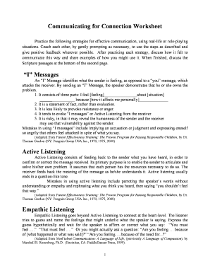i messages worksheet