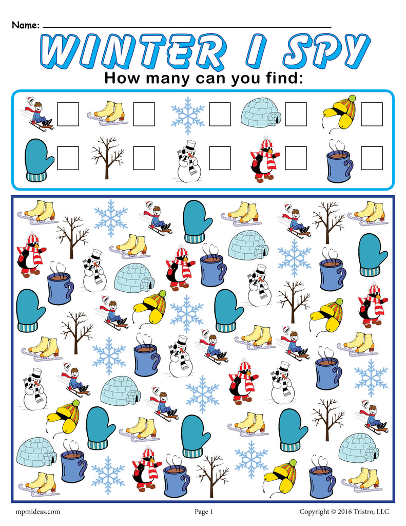 i spy printable worksheet