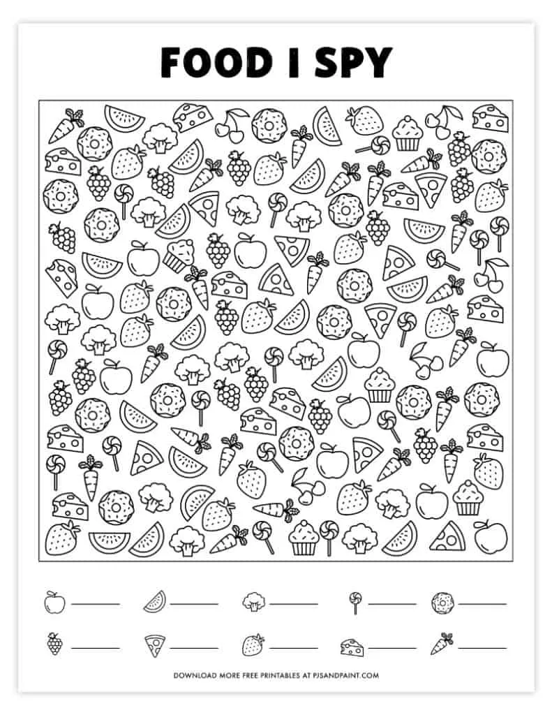 i spy worksheet free printables