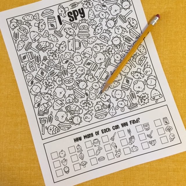 i spy worksheet free printables