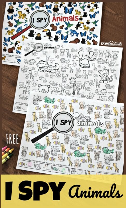 ????FREE Animal I Spy Printables Worksheets for kids pdf