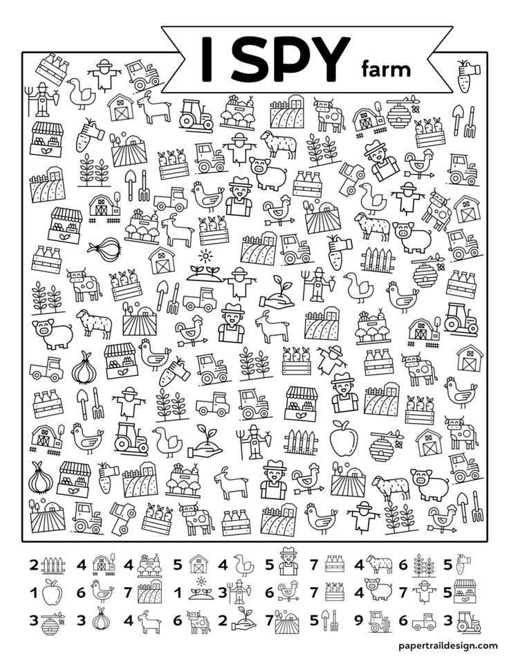 Free Printable Farm I Spy Activity - Paper Trail Design | Ramadan ...
