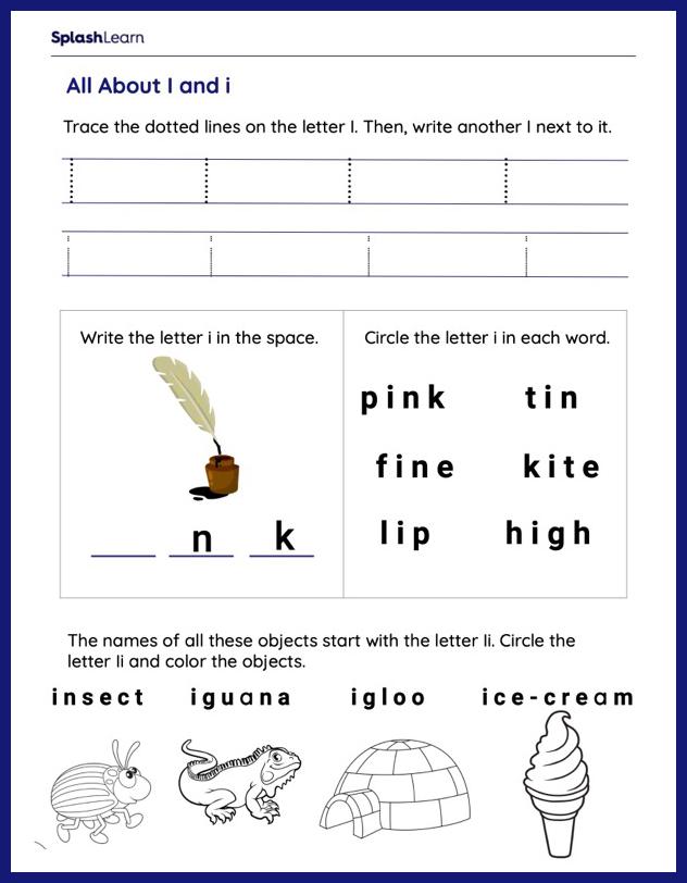 All About I and i - Printable Reading Worksheet