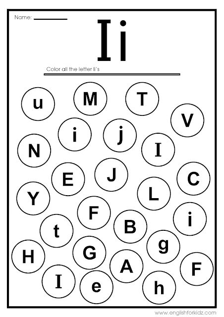 i worksheet for preschool
