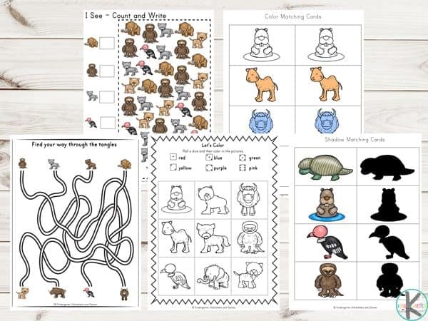FREE Ice Age Animals Worksheets