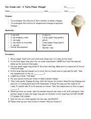 Lab Report Ice Cream - Ice Cream Lab Report Celina Landa 4/25/18 ...