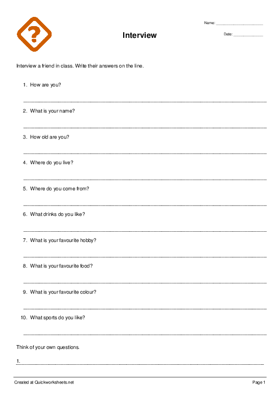 icebreaker worksheet for adults