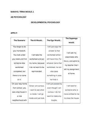 Devpsych Application - The id, ego, and super-ego are a set of ...