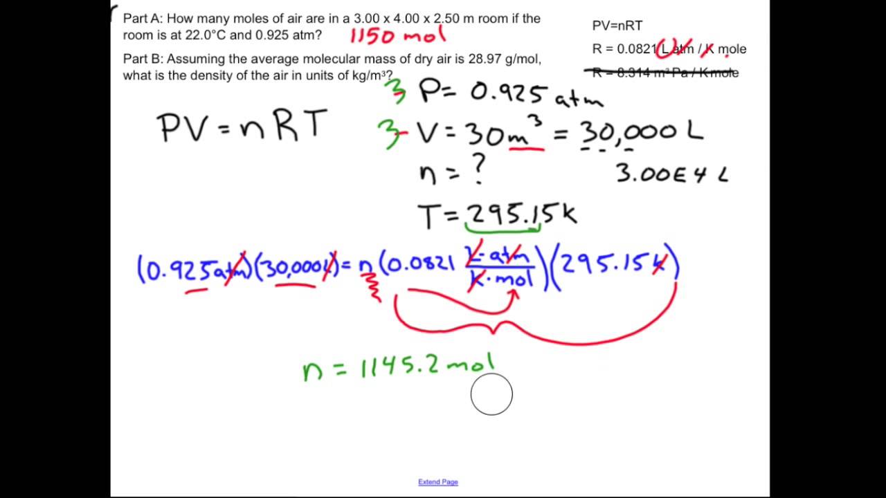 ideal gas law practice worksheet