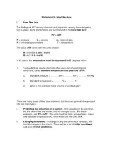 ideal gas law problems worksheet