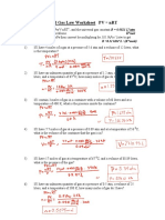ideal gas law worksheet