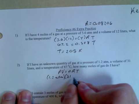 ideal gas laws worksheet