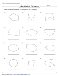 Polygons Worksheets