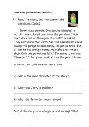 Reading Comprehension(Problem/Solution) - ESL worksheet by bdayekh