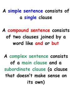 identify simple and compound sentences worksheet