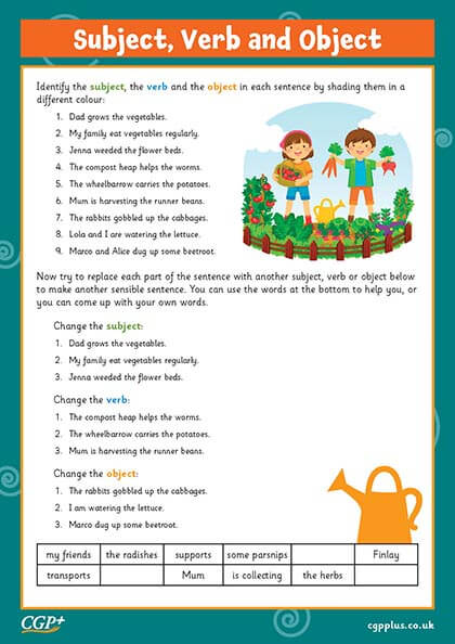 Subject-Verb-Object Worksheets | F-2 Grammar Tasks | Twinkl ...