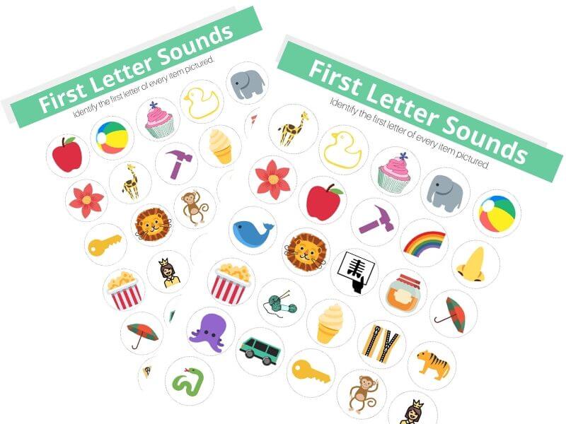 identifying beginning sound worksheet
