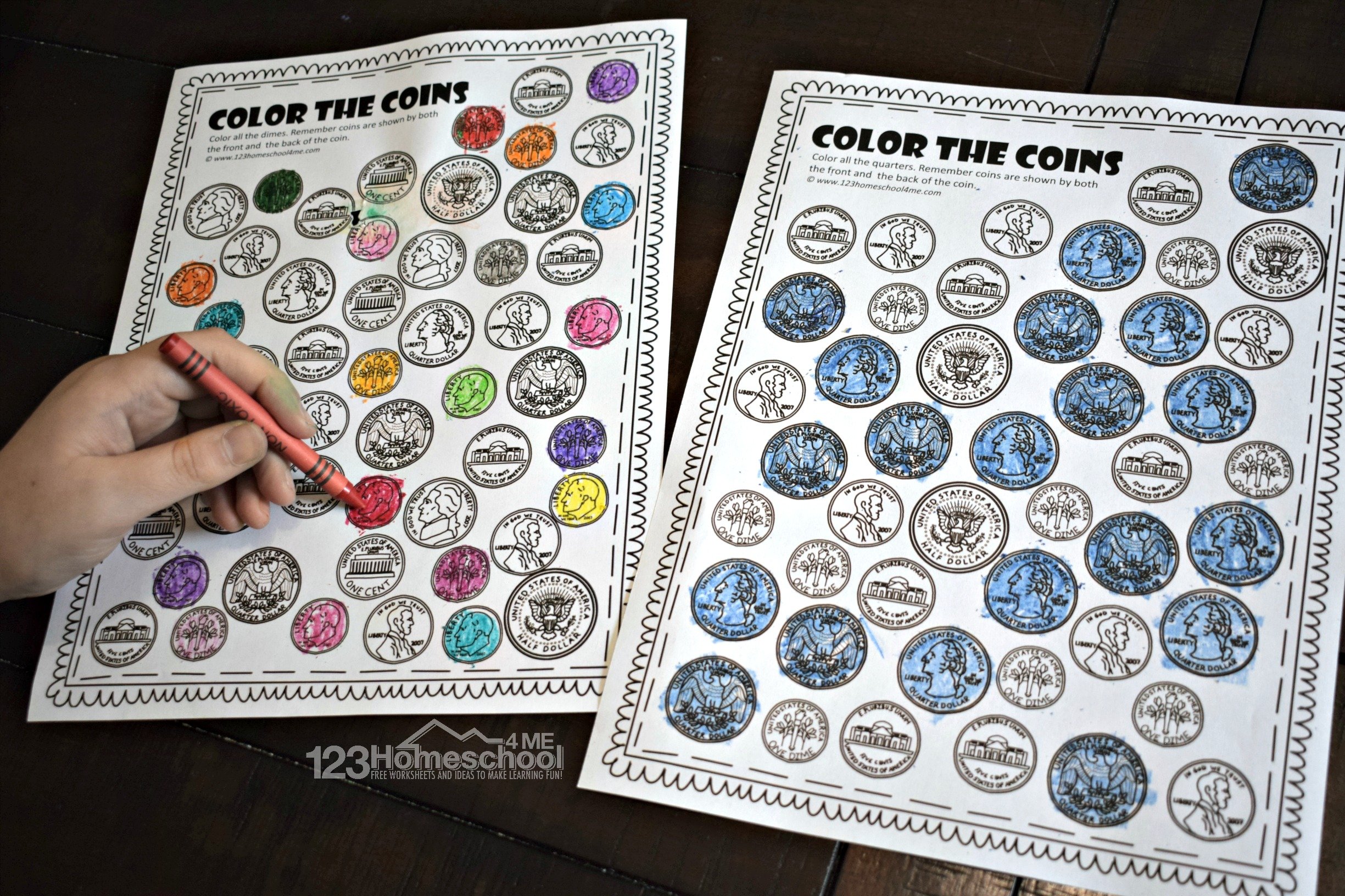 identifying coins worksheet pdf