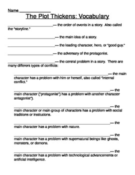 Types of conflict worksheets | TPT