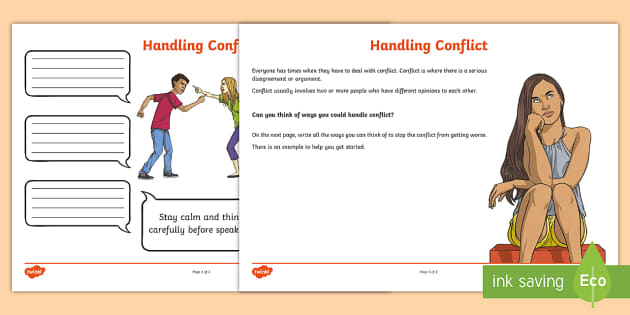 Handling Conflict Worksheet / Worksheet (teacher made)