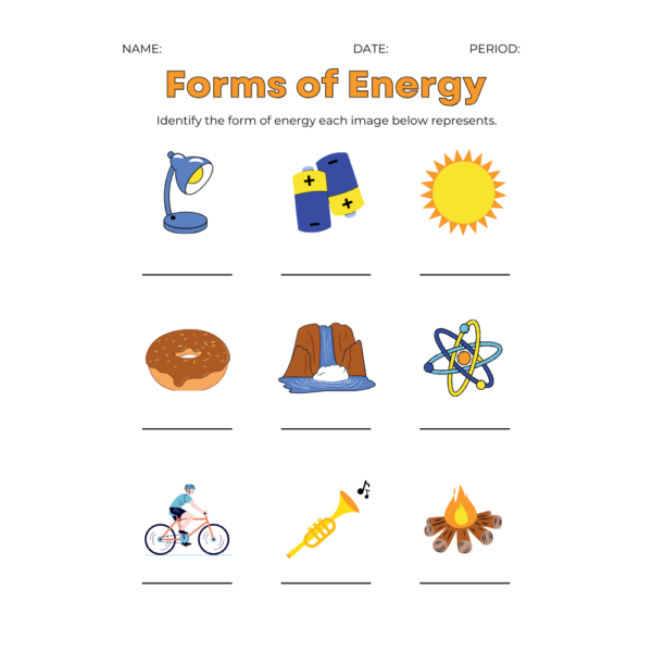 Technology and Energy Worksheets for Child Development ...