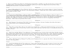 Genres Worksheets - 15 Worksheets Library
